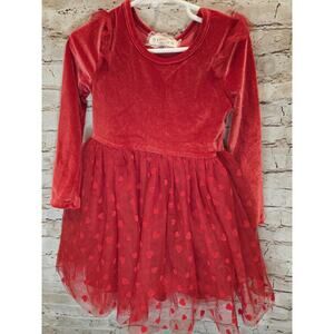 Btween 2 Piece Girl Holiday Dress Size 4T Christmas Dress NWoT Red Tutu Headband